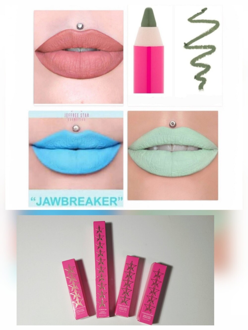 Jeffree Star Bundle Of 4 New Lipsticks And Liner
